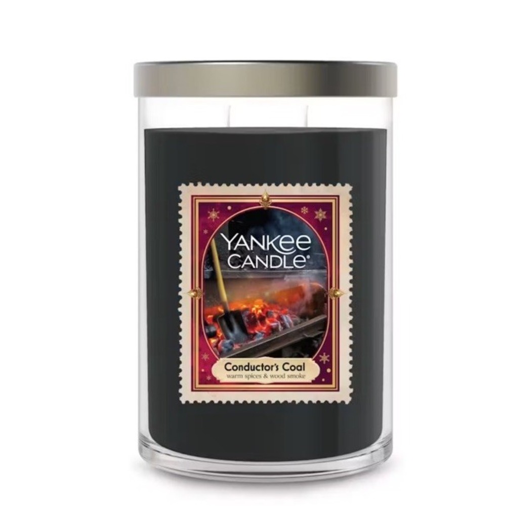 Yankee Candle Conductors Coal Large 2-wick Tumbler  20 Once NEW